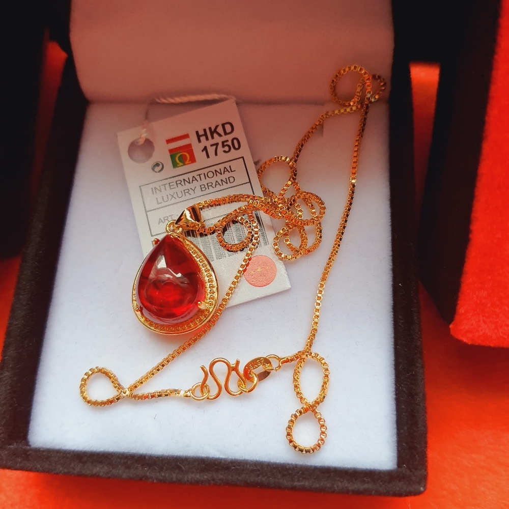 Marked 999 jewelry Gold plated set